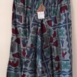 Printed Stonewash Harem Pants