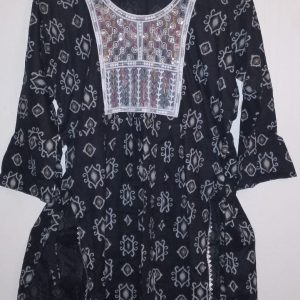 Khuni print black M (3/4 length)