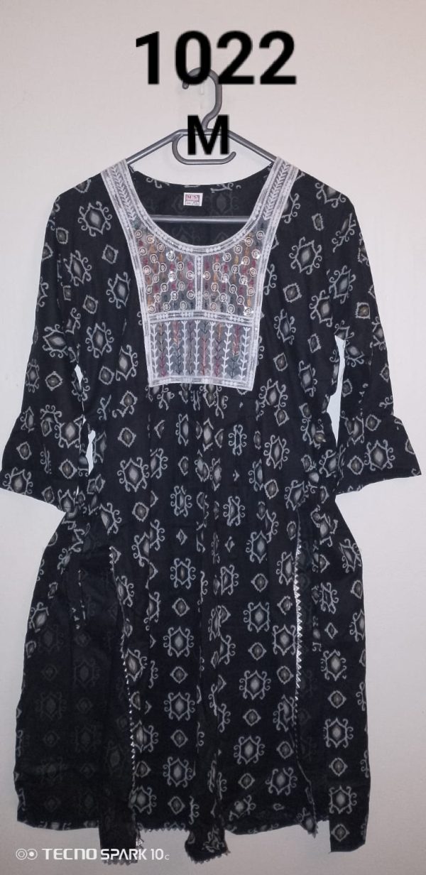 Khuni print black M (3/4 length)