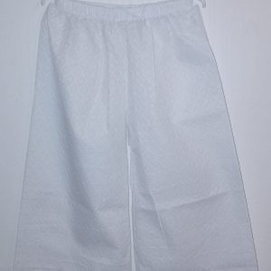 White embroided pants L