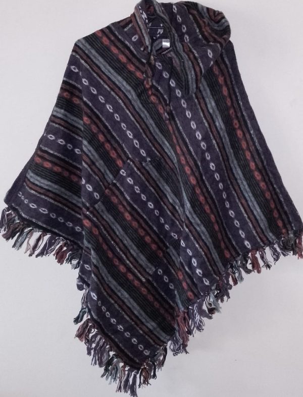 Poncho Triangle Purple Orange Diamond