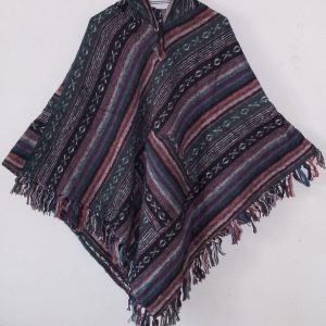 Poncho Triangle Green black Diamond