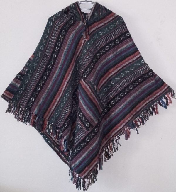 Poncho Triangle Green black Diamond