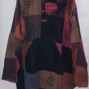 Patchwork Hoodie Top XL