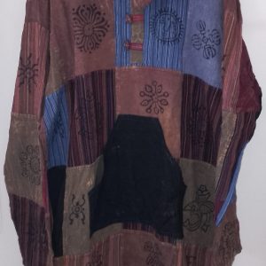 Patchwork Hoodie Top XXL