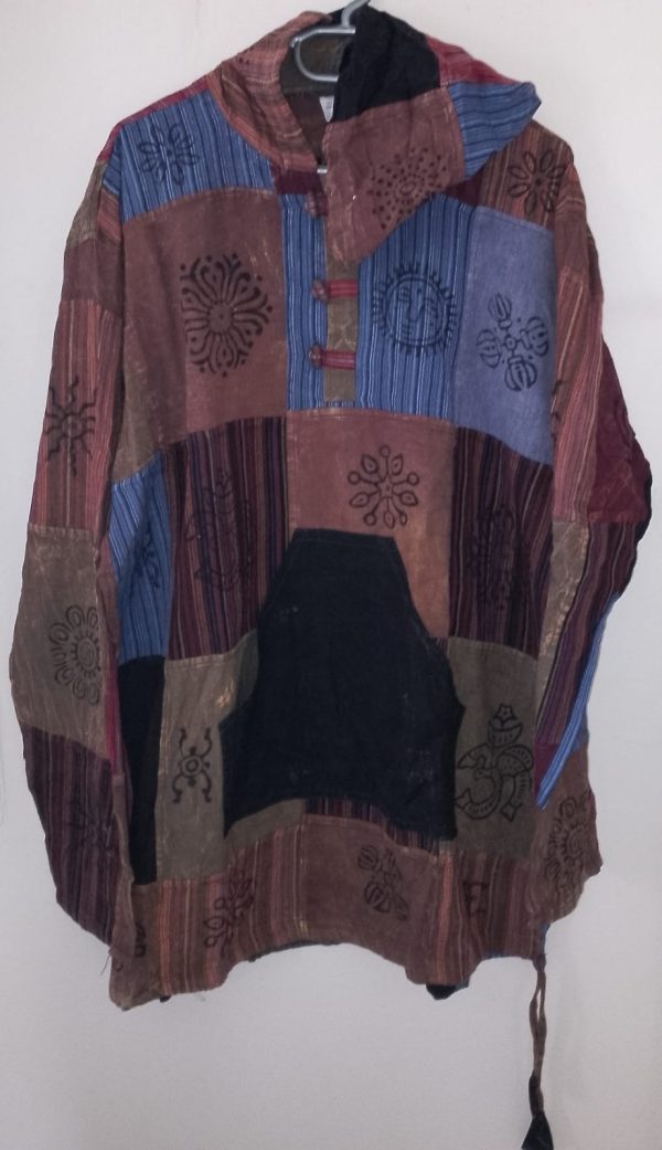 Patchwork Hoodie Top XXL