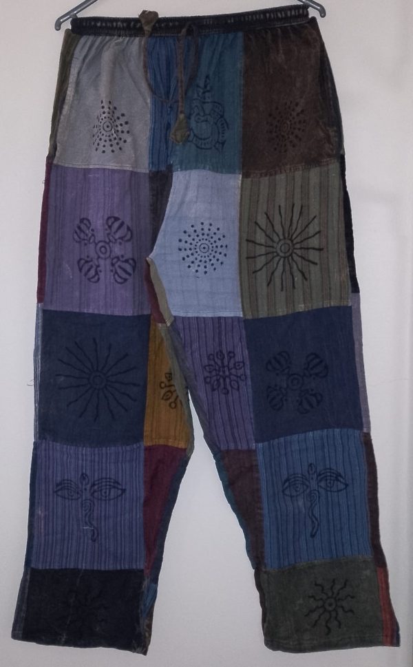 Patchwork Straight Leg Pants