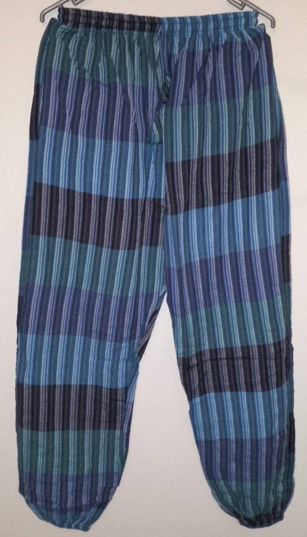 Color Stripe Cotton Pants L