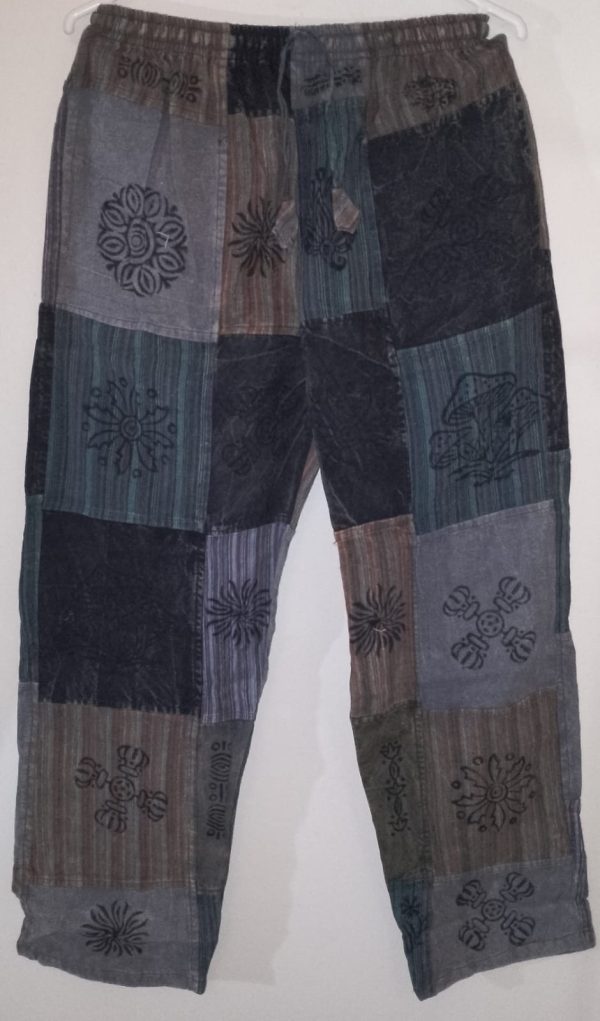 Patchwork Straight Leg Pants S