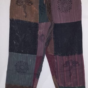 Patchwork Straight Leg Pants S