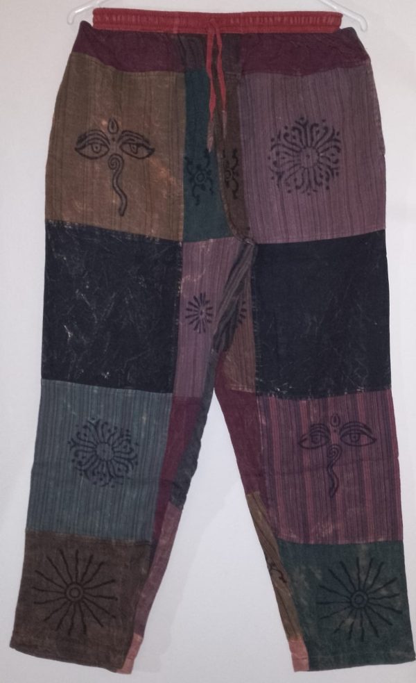 Patchwork Straight Leg Pants S