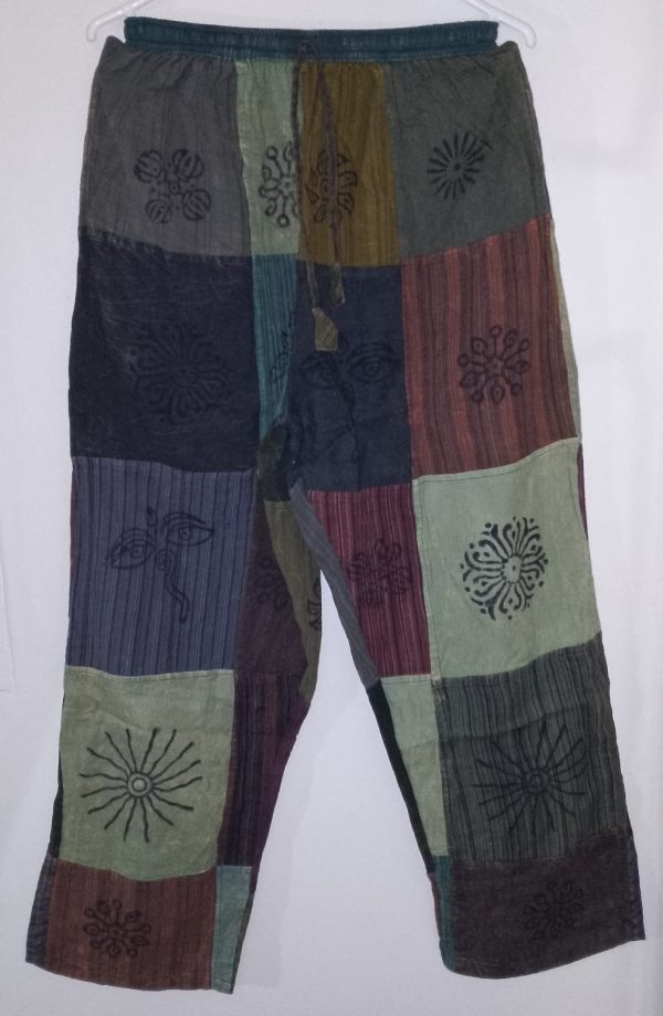 Patchwork Straight Leg Pants M