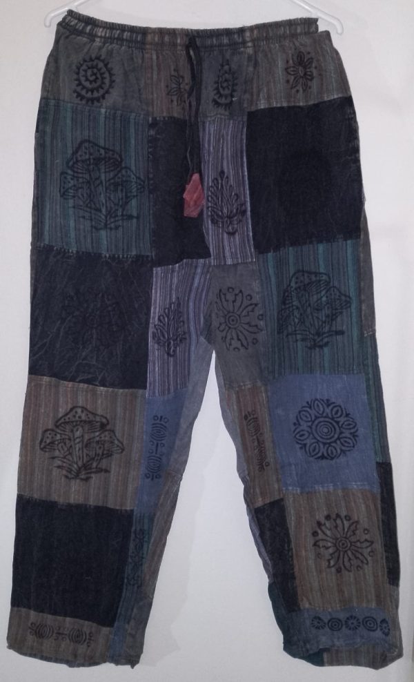 Patchwork Straight Leg Pants M