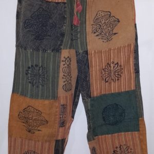 Patchwork Straight Leg Pants M