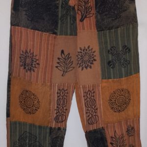 Patchwork Straight Leg Pants L