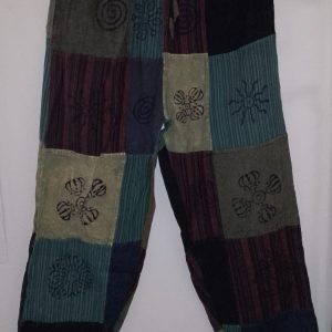 Patchwork Straight Leg Pants L