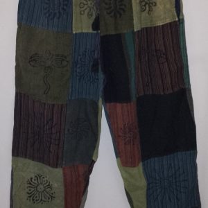 Patchwork Straight Leg Pants L