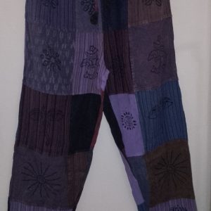 Patchwork Straight Leg Pants L