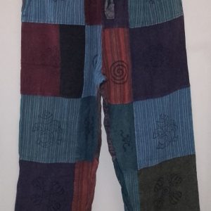 Patchwork Straight Leg Pants L