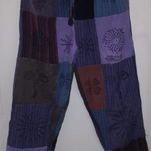 Patchwork Straight Leg Pants L