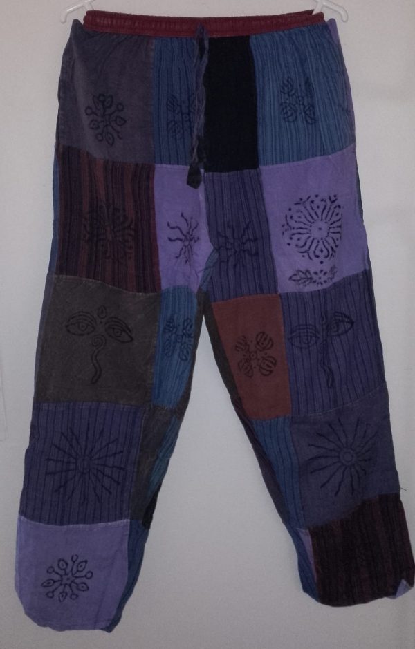 Patchwork Straight Leg Pants L