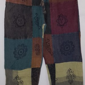 Patchwork Straight Leg Pants L