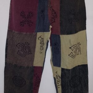 Patchwork Straight Leg Pants L