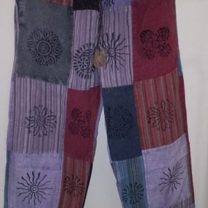 Patchwork Straight Leg Pants L