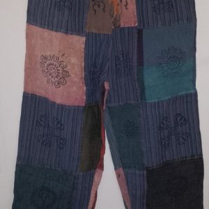 Patchwork Straight Leg Pants L