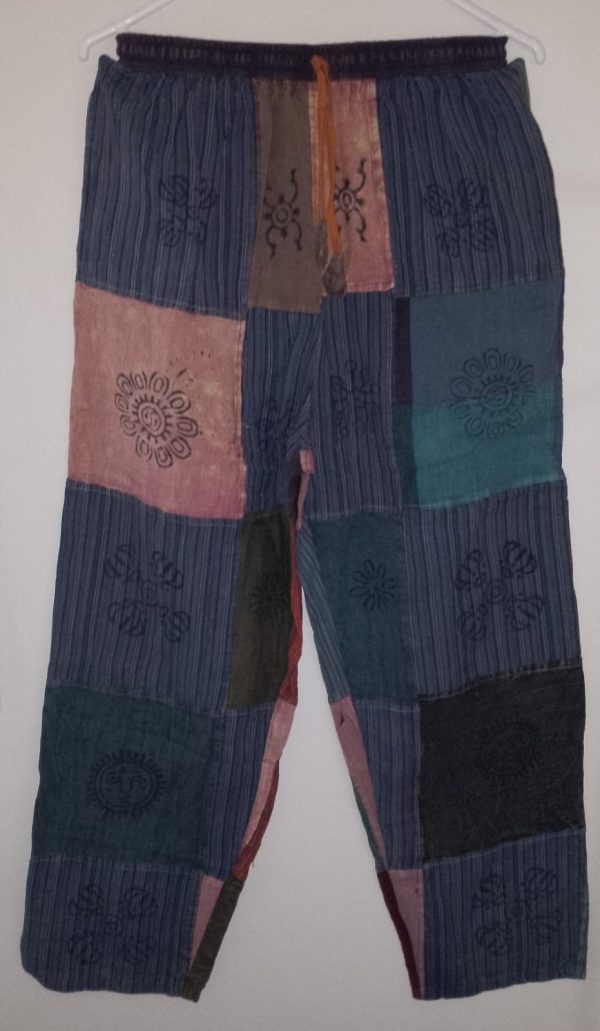 Patchwork Straight Leg Pants L