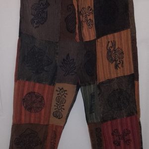 Patchwork Straight Leg Pants L