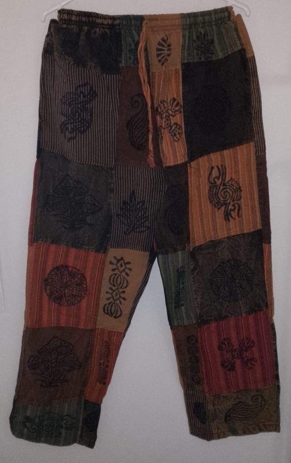 Patchwork Straight Leg Pants L