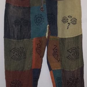 Patchwork Straight Leg Pants L