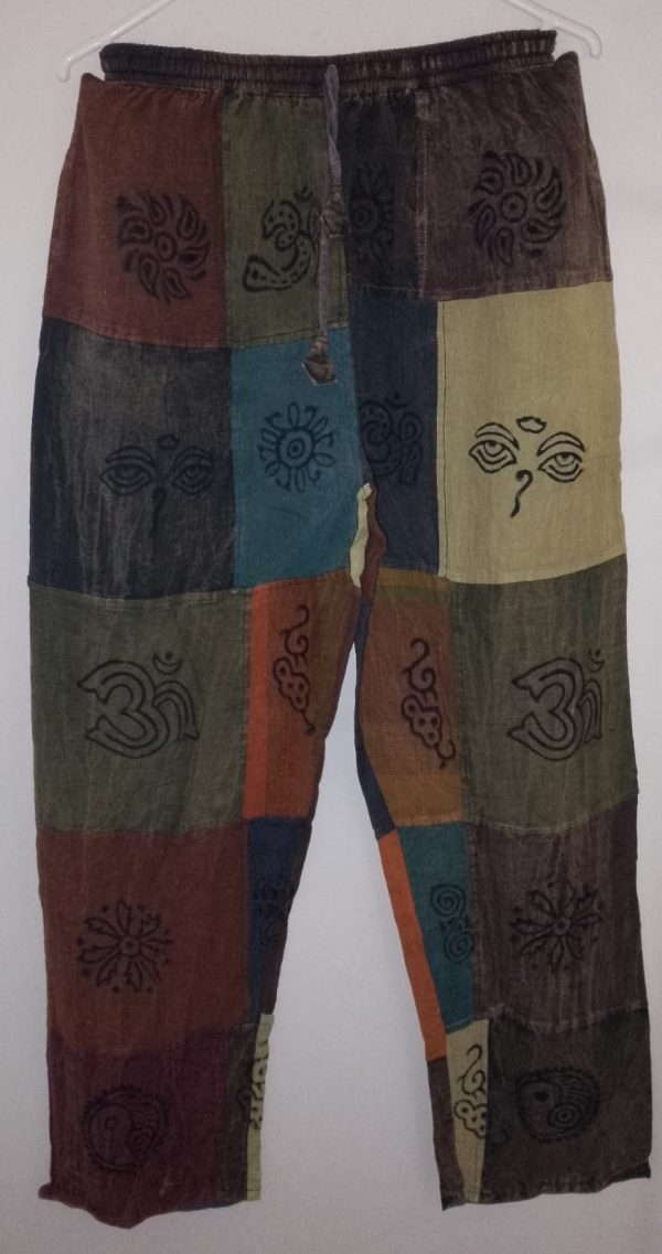 Patchwork Straight Leg Pants L