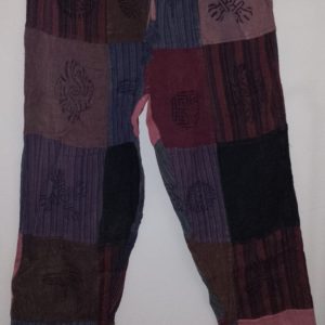 Patchwork Straight Leg Pants L