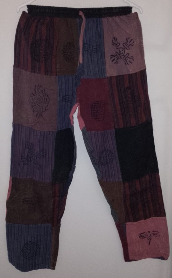 Patchwork Straight Leg Pants L