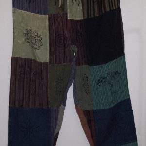 Patchwork Straight Leg Pants L