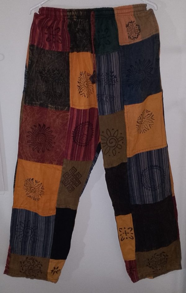 Patchwork Straight Leg Pants XL