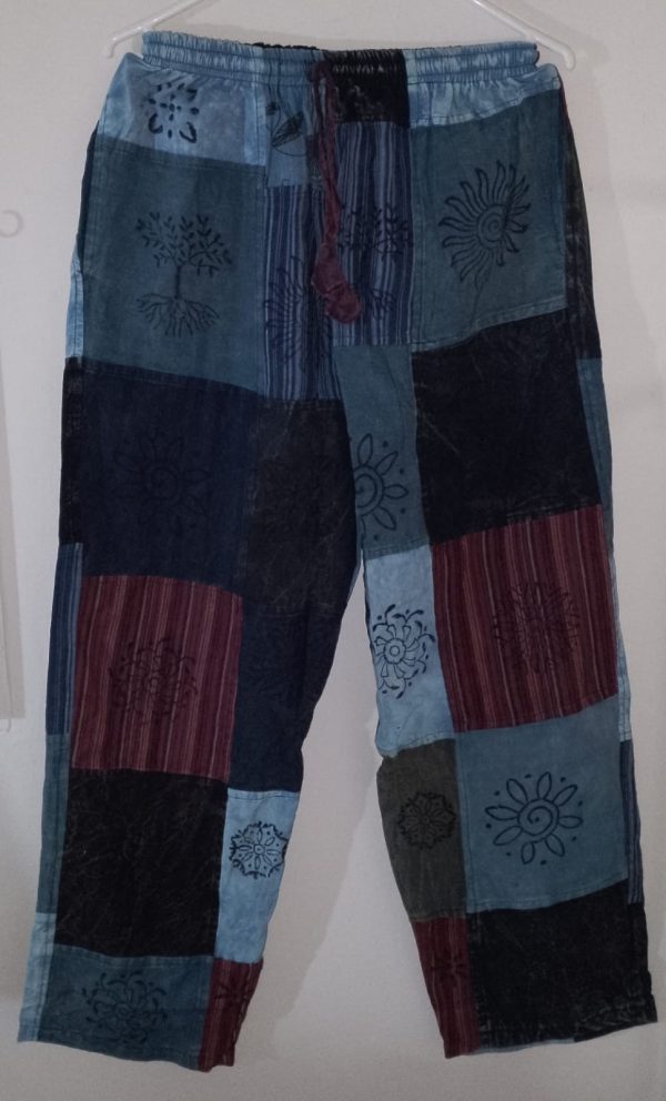 Patchwork Straight Leg Pants XL