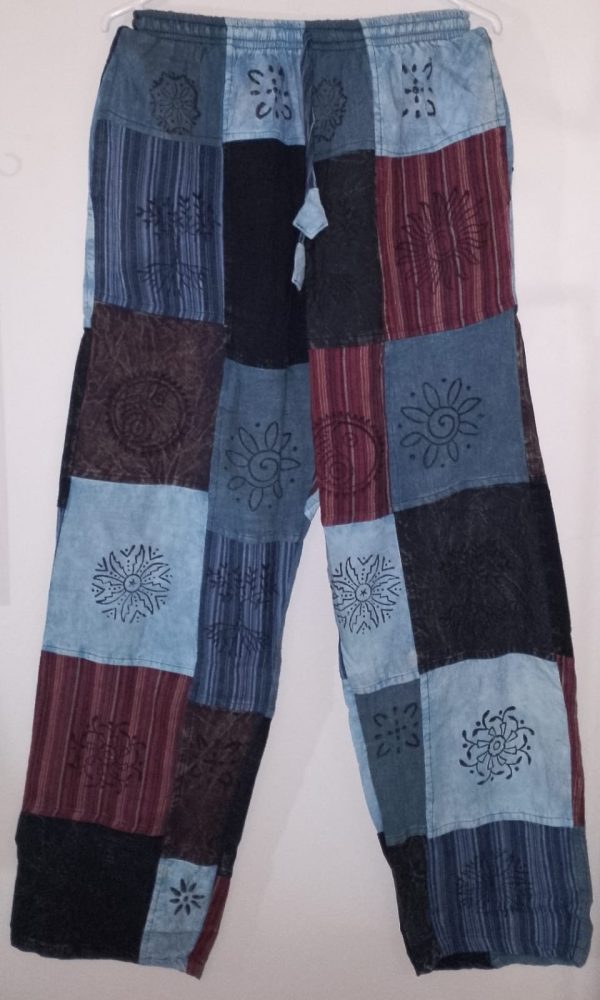 Patchwork Straight Leg Pants XXL