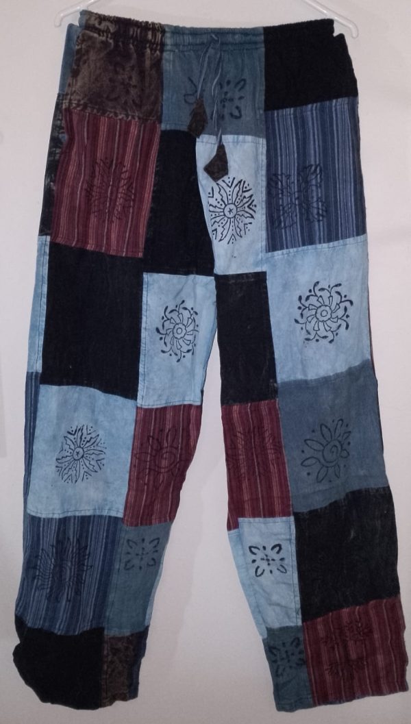 Patchwork Straight Leg Pants XXL