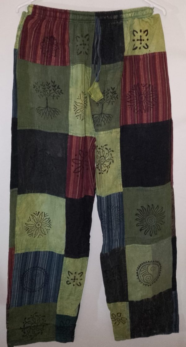 Patchwork Straight Leg Pants XXL