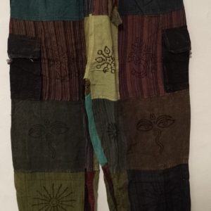 Patchwork Straight Leg Pants 4 pocket XXL