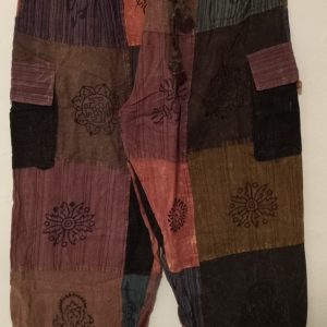 Patchwork Straight Leg Pants 4 pocket XXL