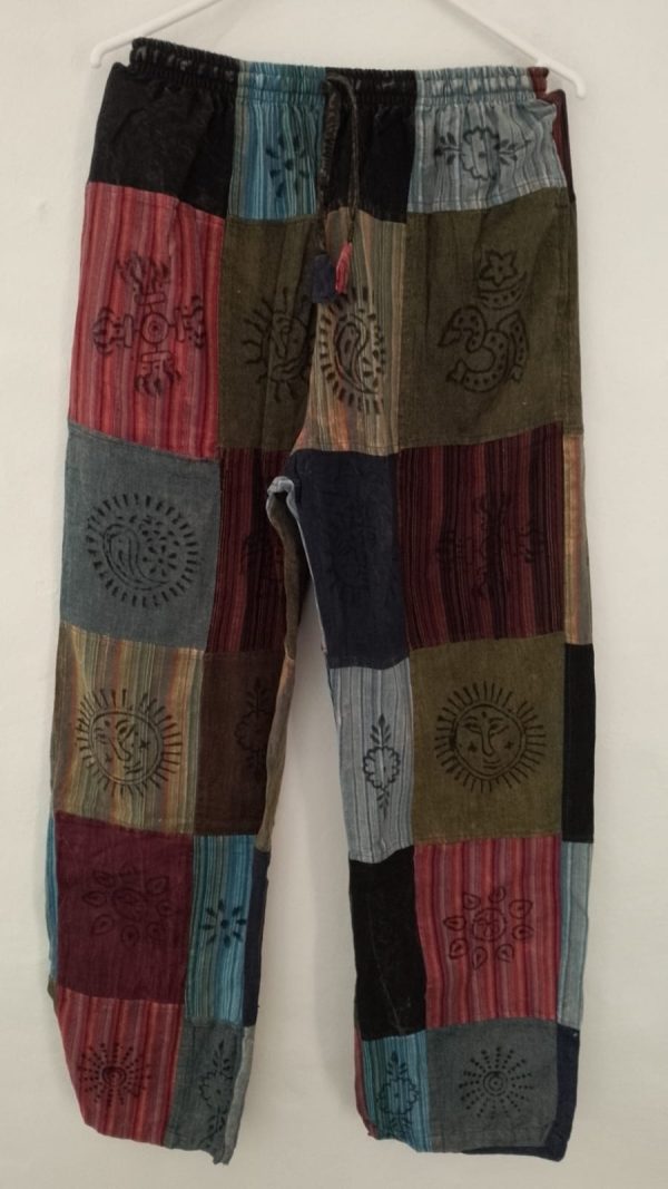 Patchwork Straight Leg Pants 2 pocket XXL