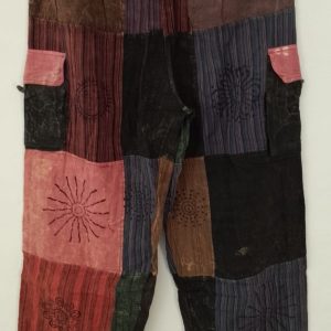 Patchwork Straight Leg Pants 4 pocket XL