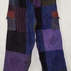 Patchwork Straight Leg Pants 4 pocket XL