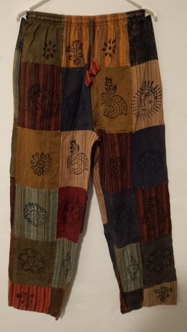 Patchwork Straight Leg Pants 2 pocket XL