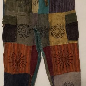 Patchwork Straight Leg Pants 4 pocket L