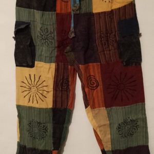 Patchwork Straight Leg Pants 4 pocket L